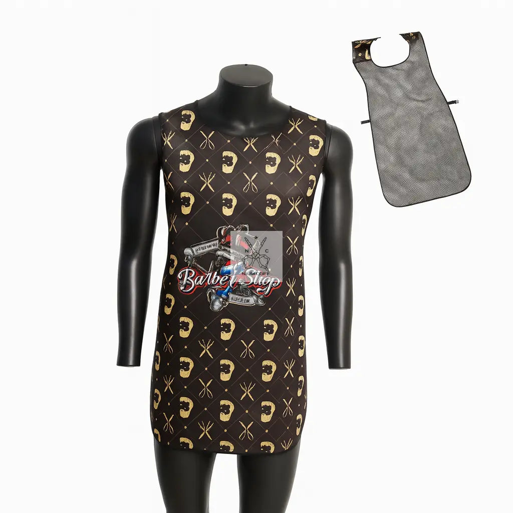 Tablier Barbershop design noir FRAMS EULMA