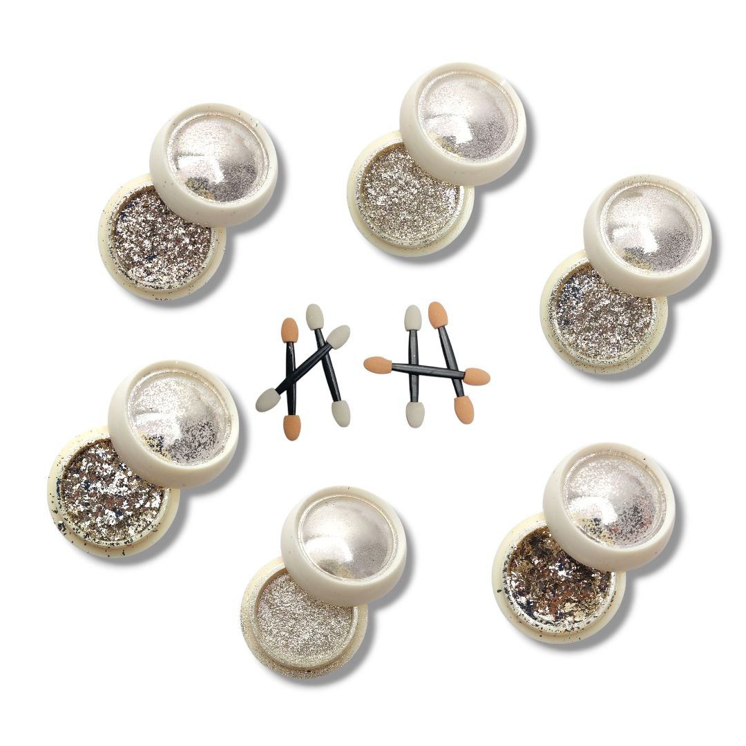 Decoration Ongles 6pcs silver