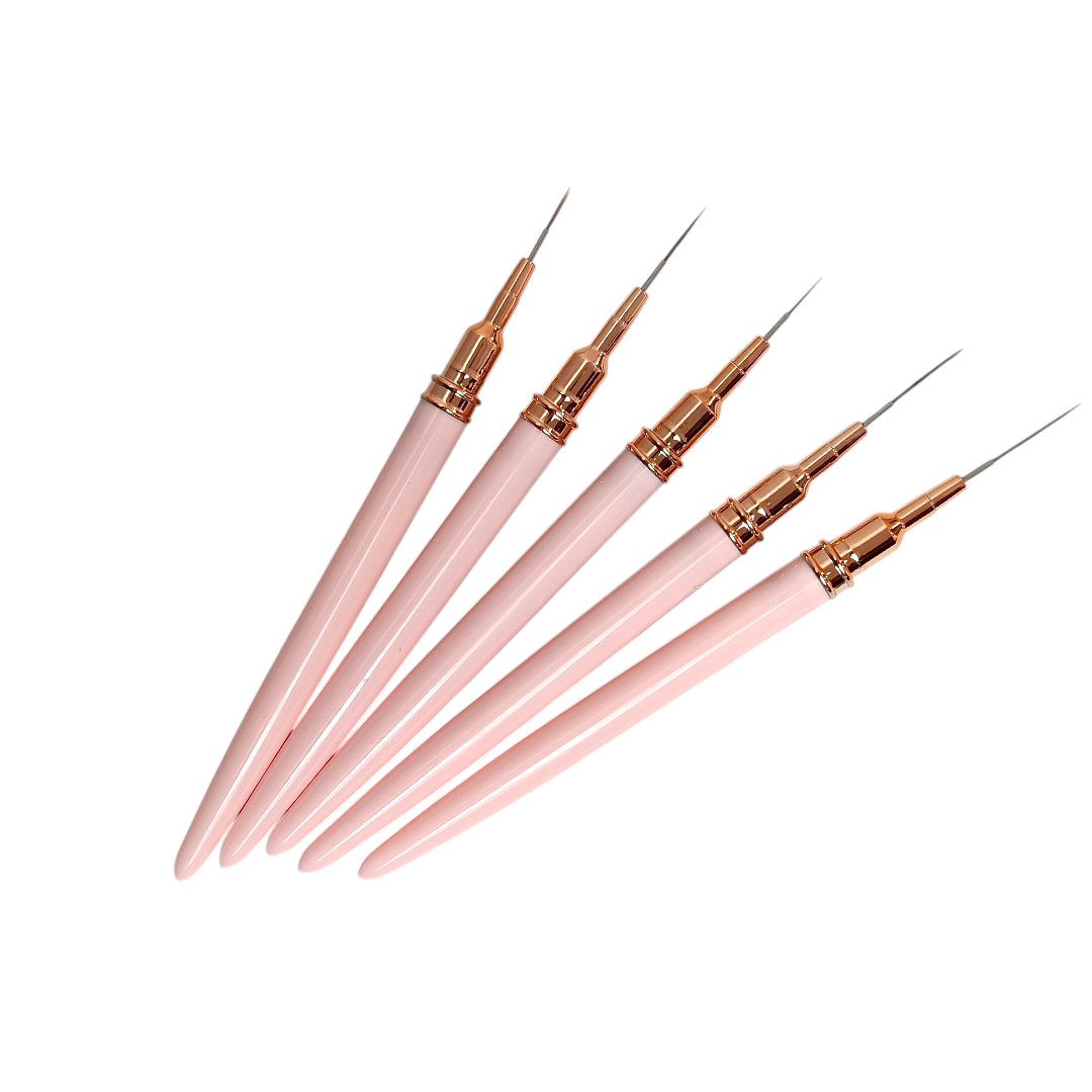 Pinceau nail art rose 5pcs 2
