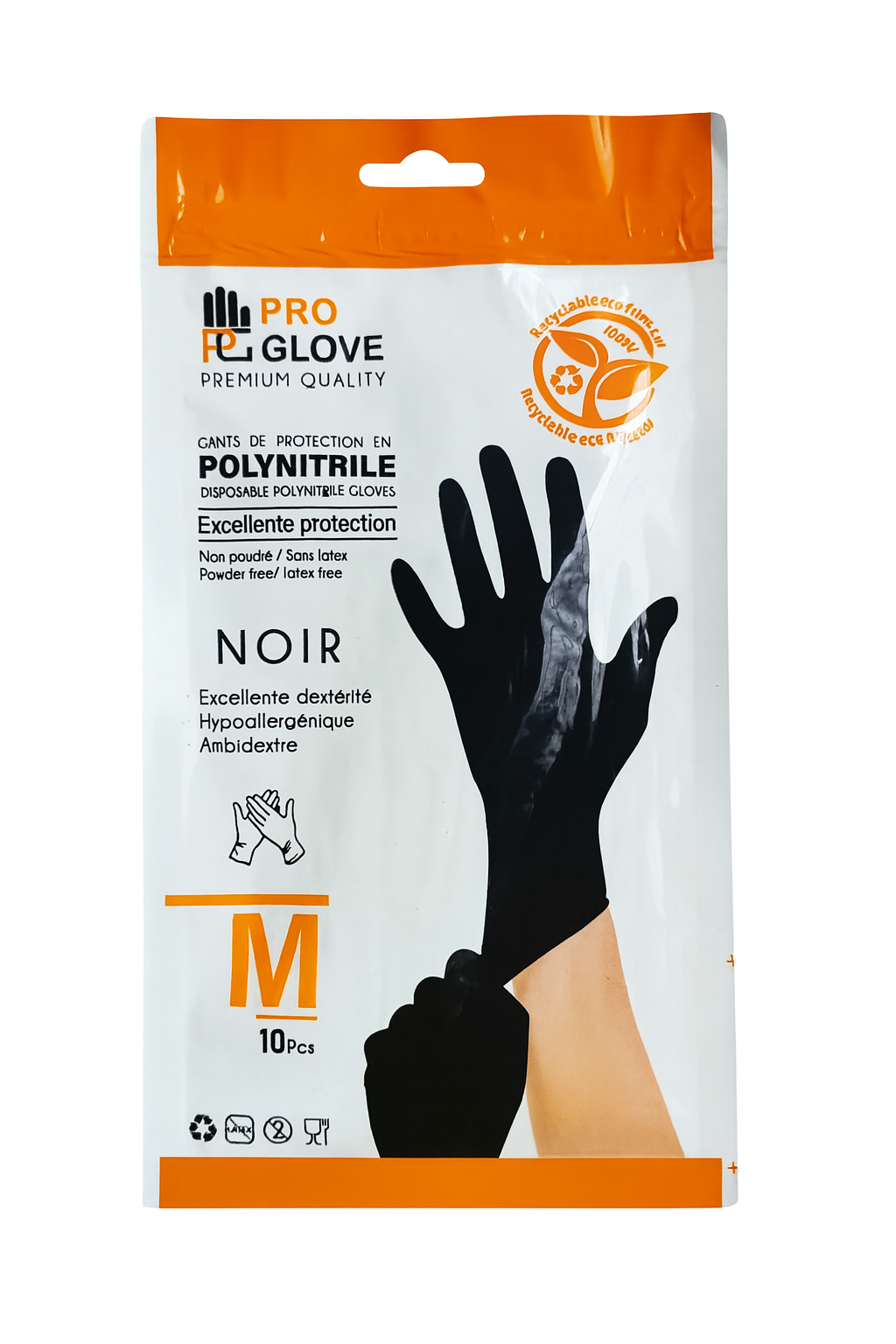 Gants proglove noir 10pcs M
