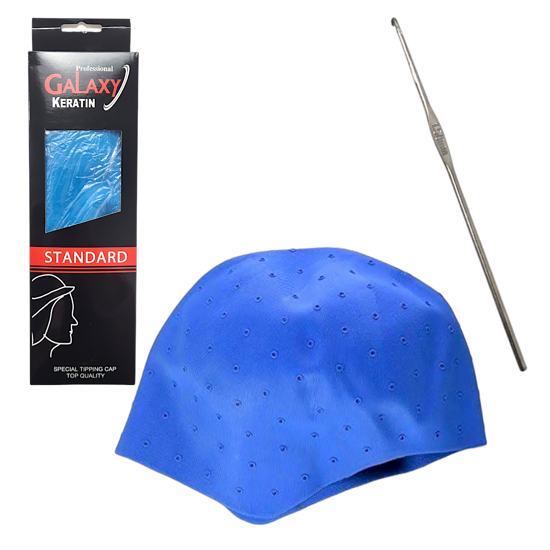 Bonnet de mèche bleu 01
