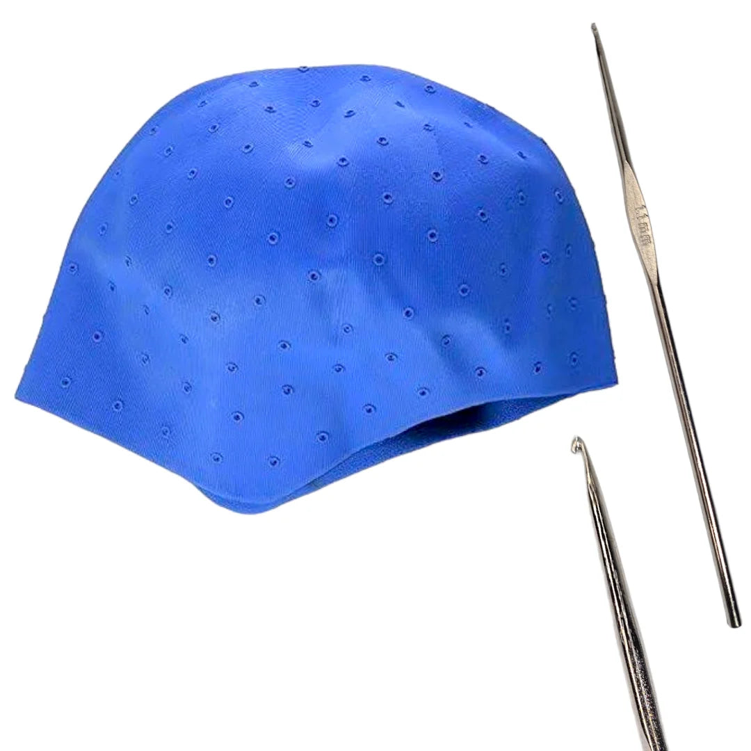 Bonnet de mèche bleu