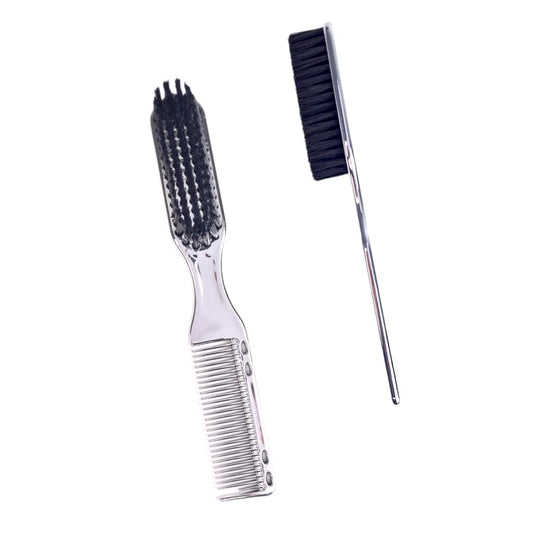 Brosse et peigne silver PM