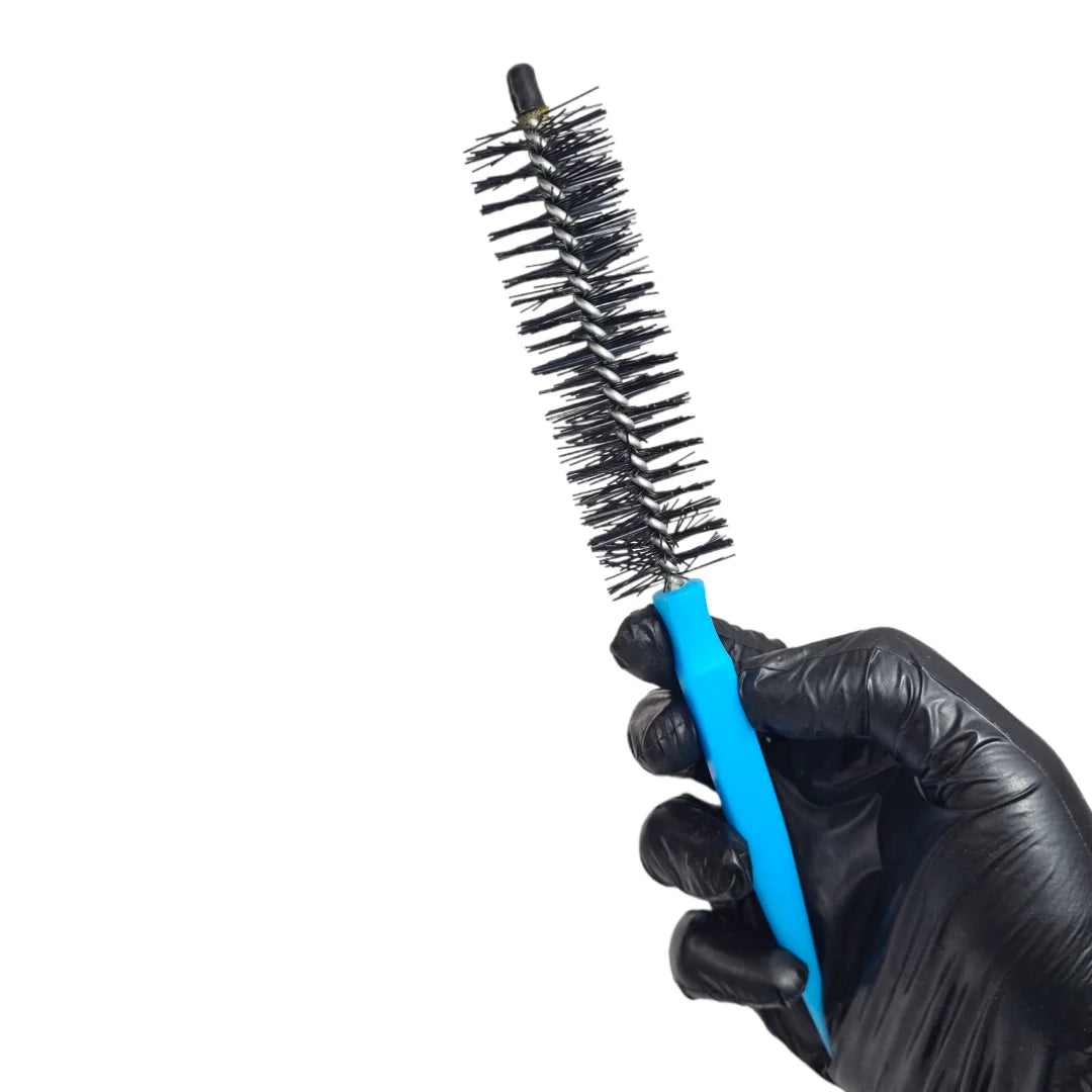 Roulette finition plastique bleu