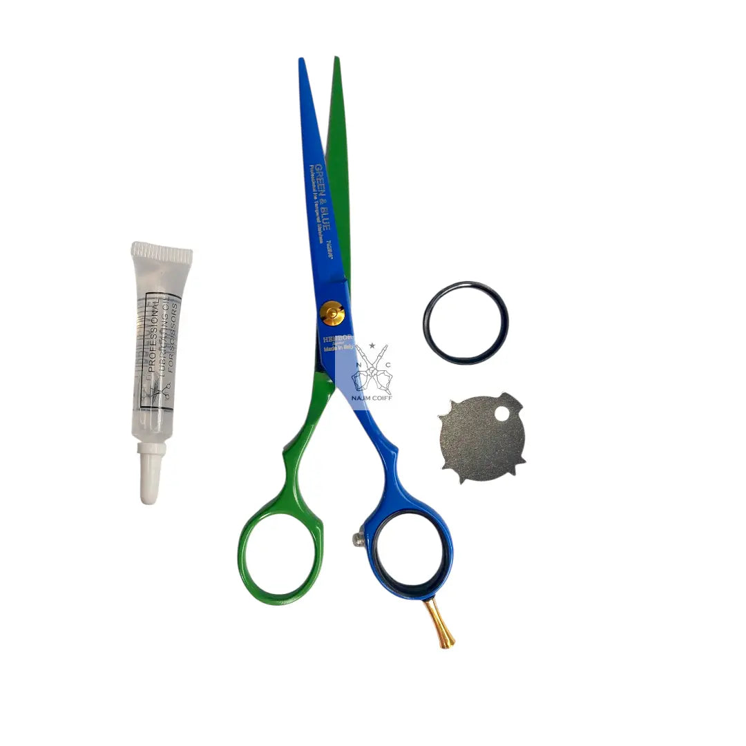 Ciseau henbor droit  vert& bleu BLIDI