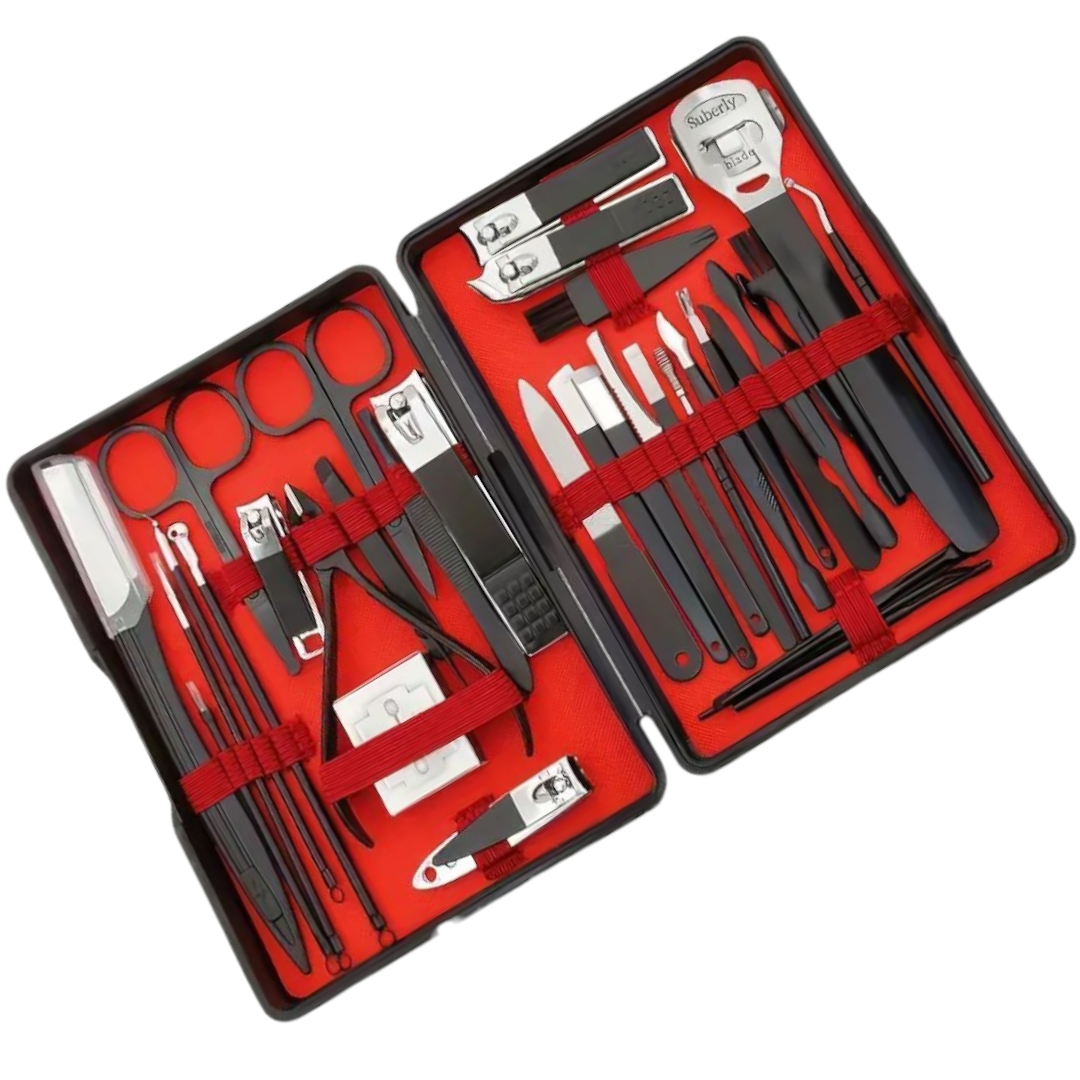 Boite Manicure rouge et NOIR