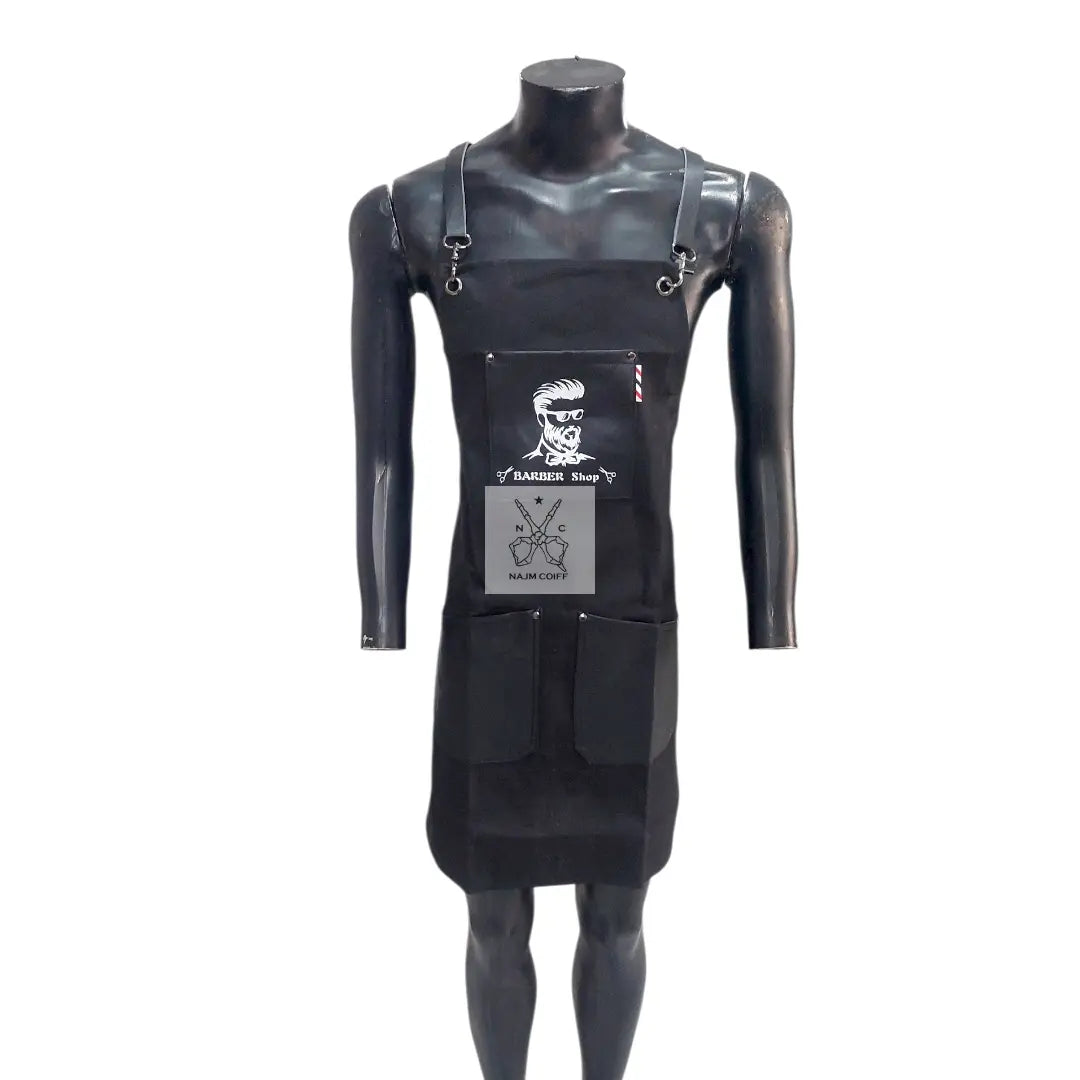 Tablier coiffeur Noir barber shop FRAMS