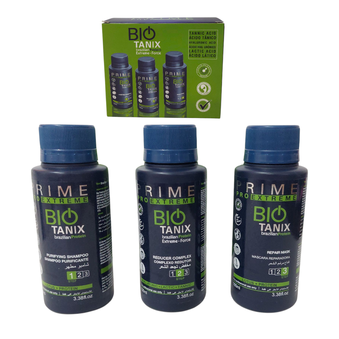 Kit prime BiQ tanix 3pcs shampoing,mask,reducer complex+