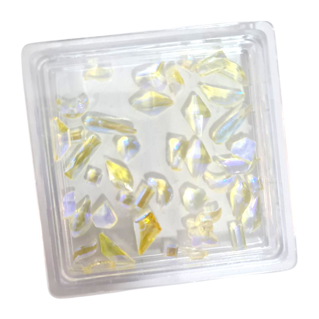 Decoration Onglerie Boite Fashion Jawllery jaune