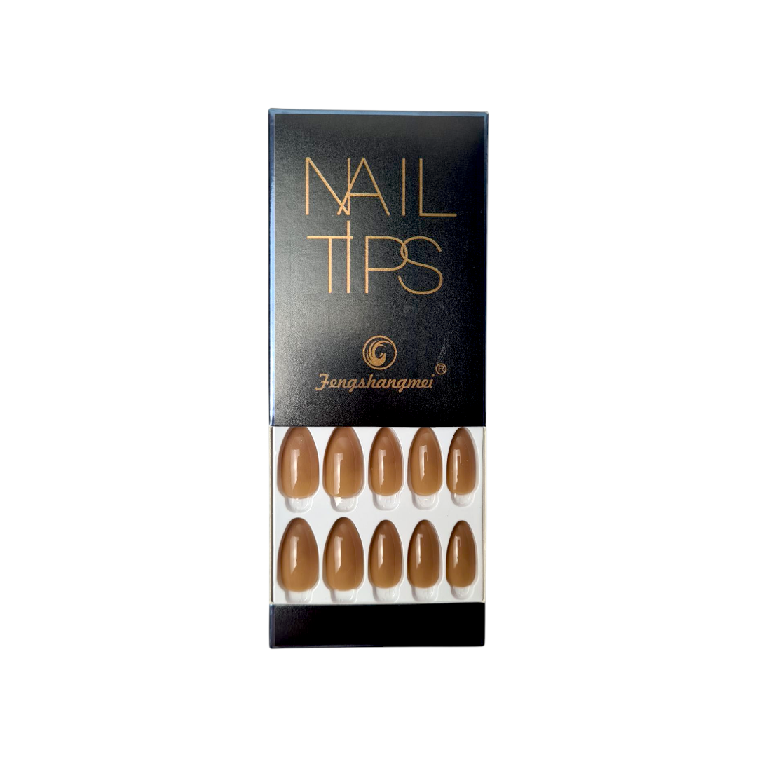 Faux Ongle Nail Tips brown