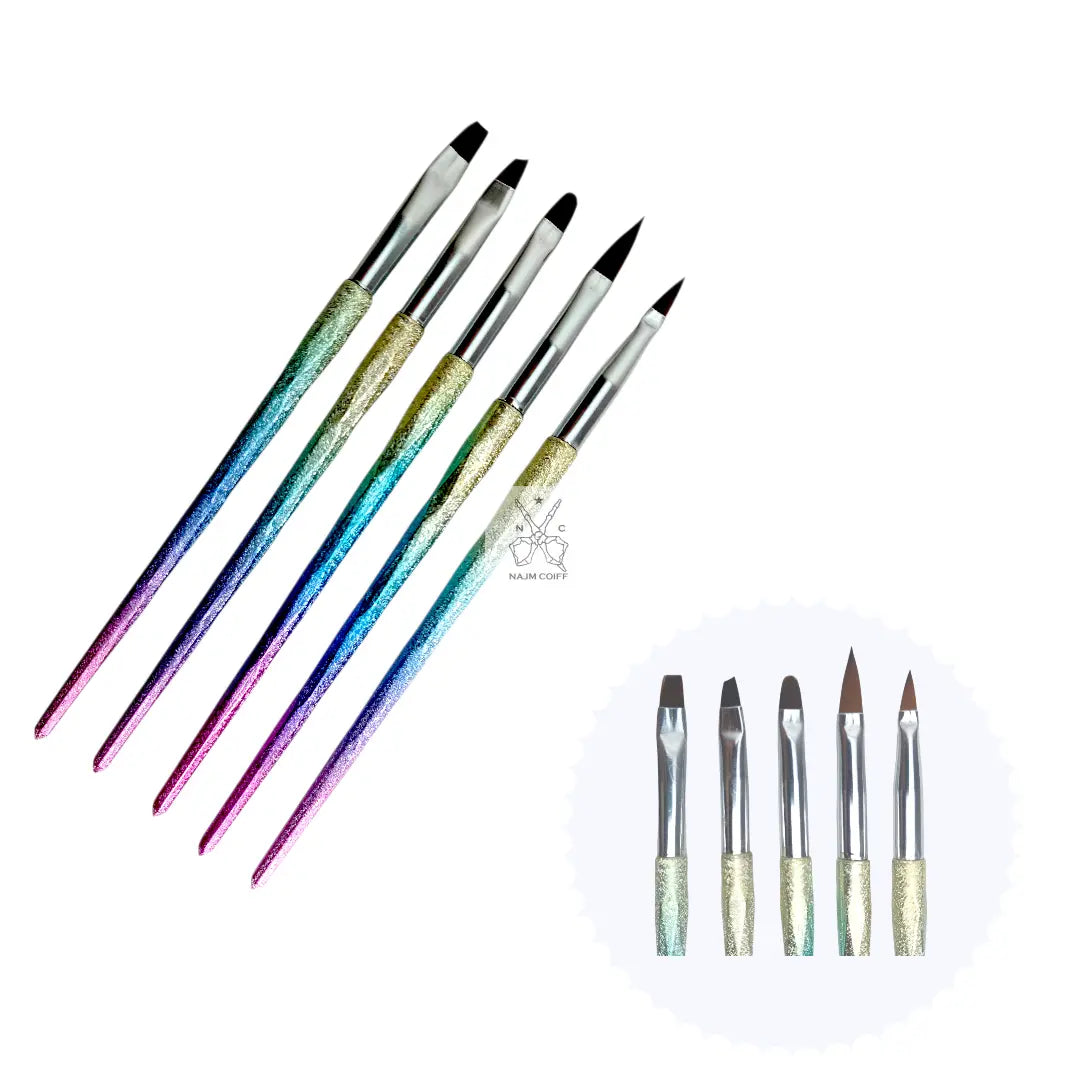 Pinceaux Onglerie 5pcs najmcoiff