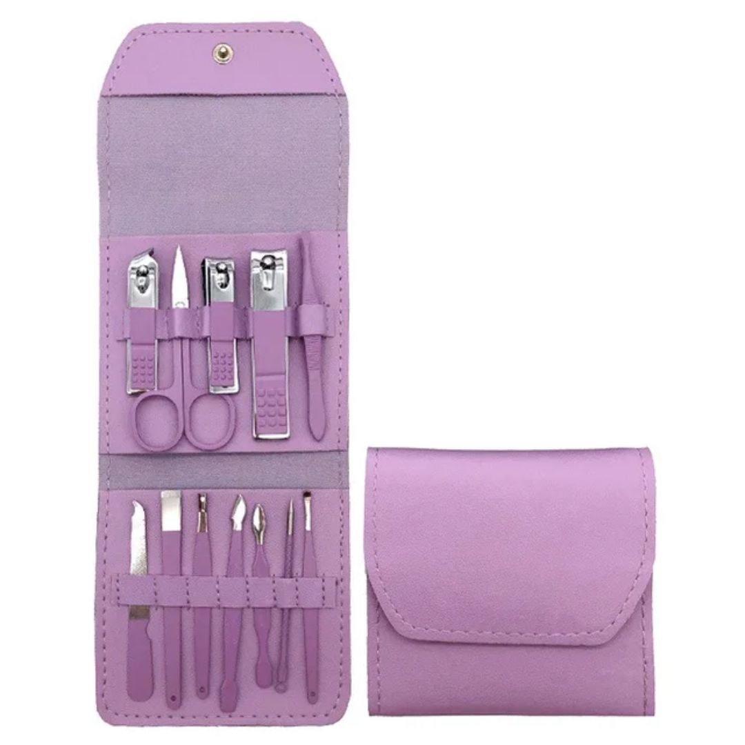Kit Manicure 12pcs Pochette ROSE