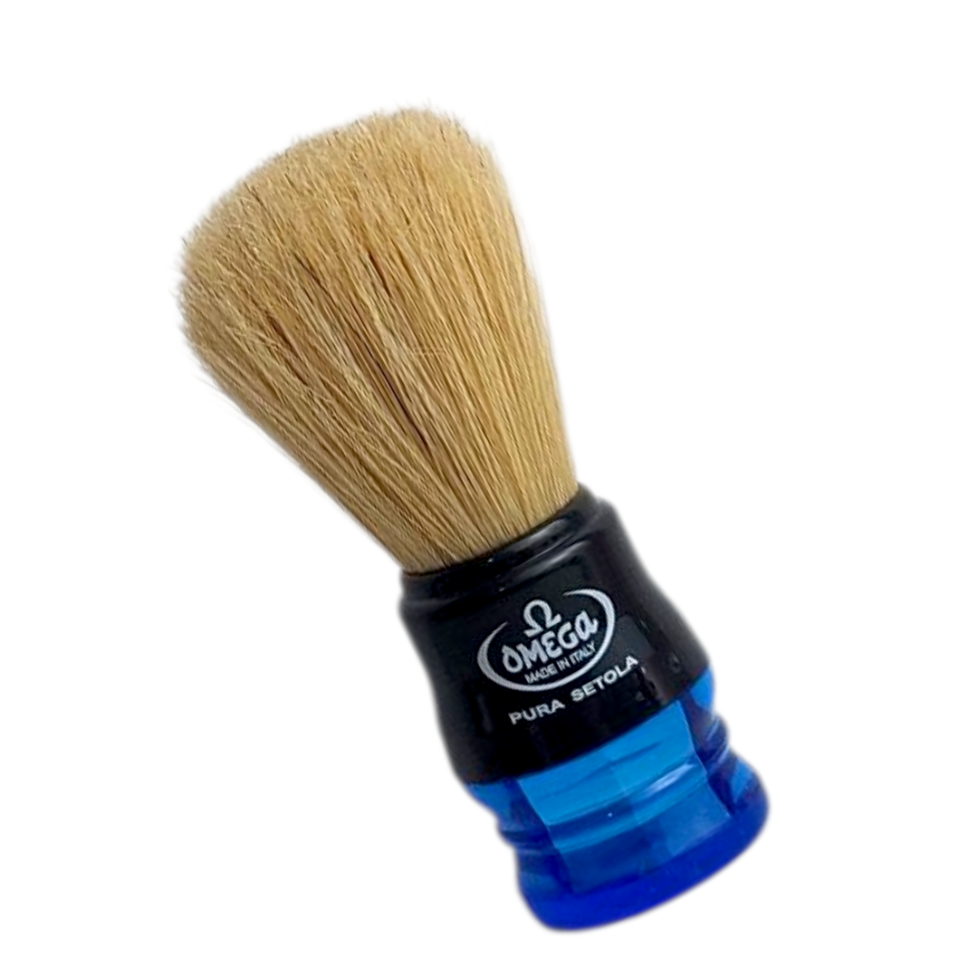 Blaireau omega pura setola bleue