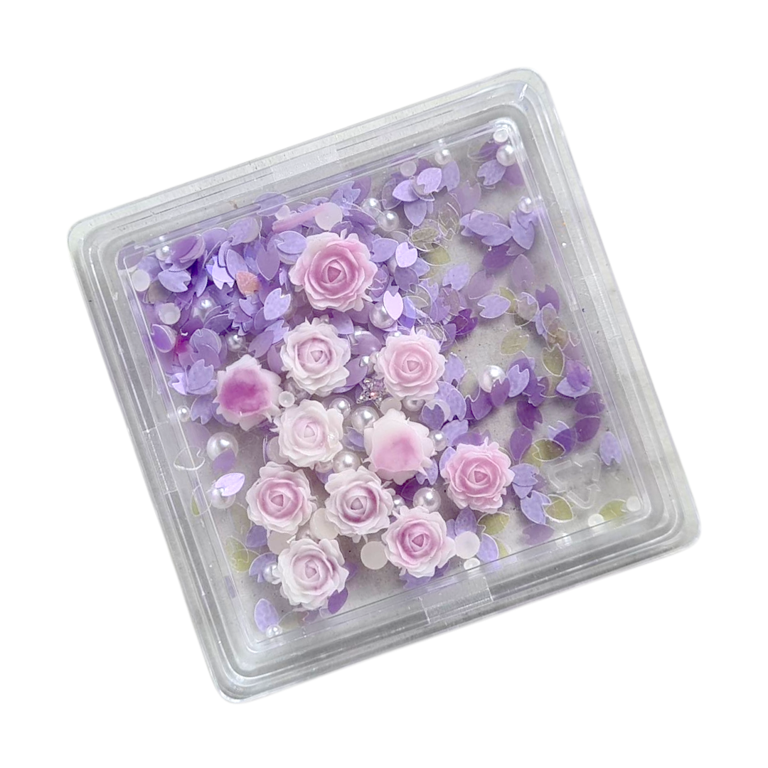 Décoration fleurs violet