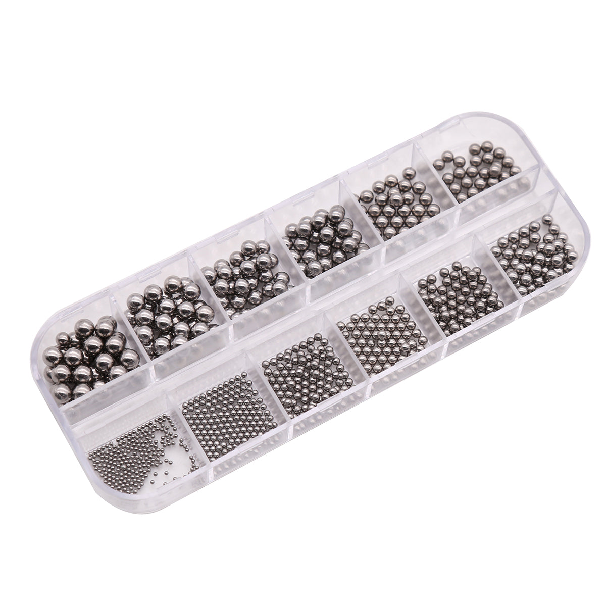 Boite décoration onglerie boule argenté