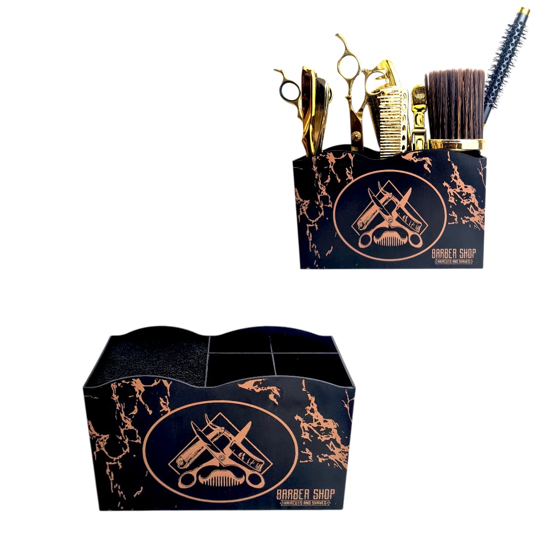 Support materiel barbre shop en plastique blanc 01