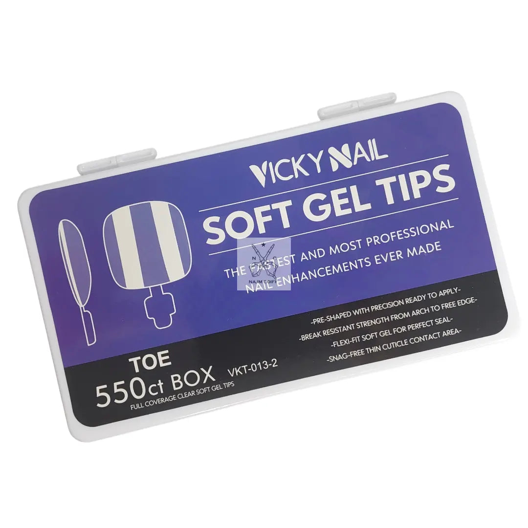 Capsule Boite Soft Gel Tips TOE PEDICURE 550 ct (transparent) najmcoiff