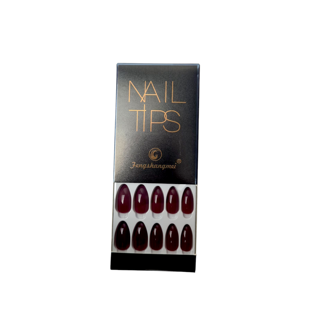 Faux Ongle Nail Tips cherry red