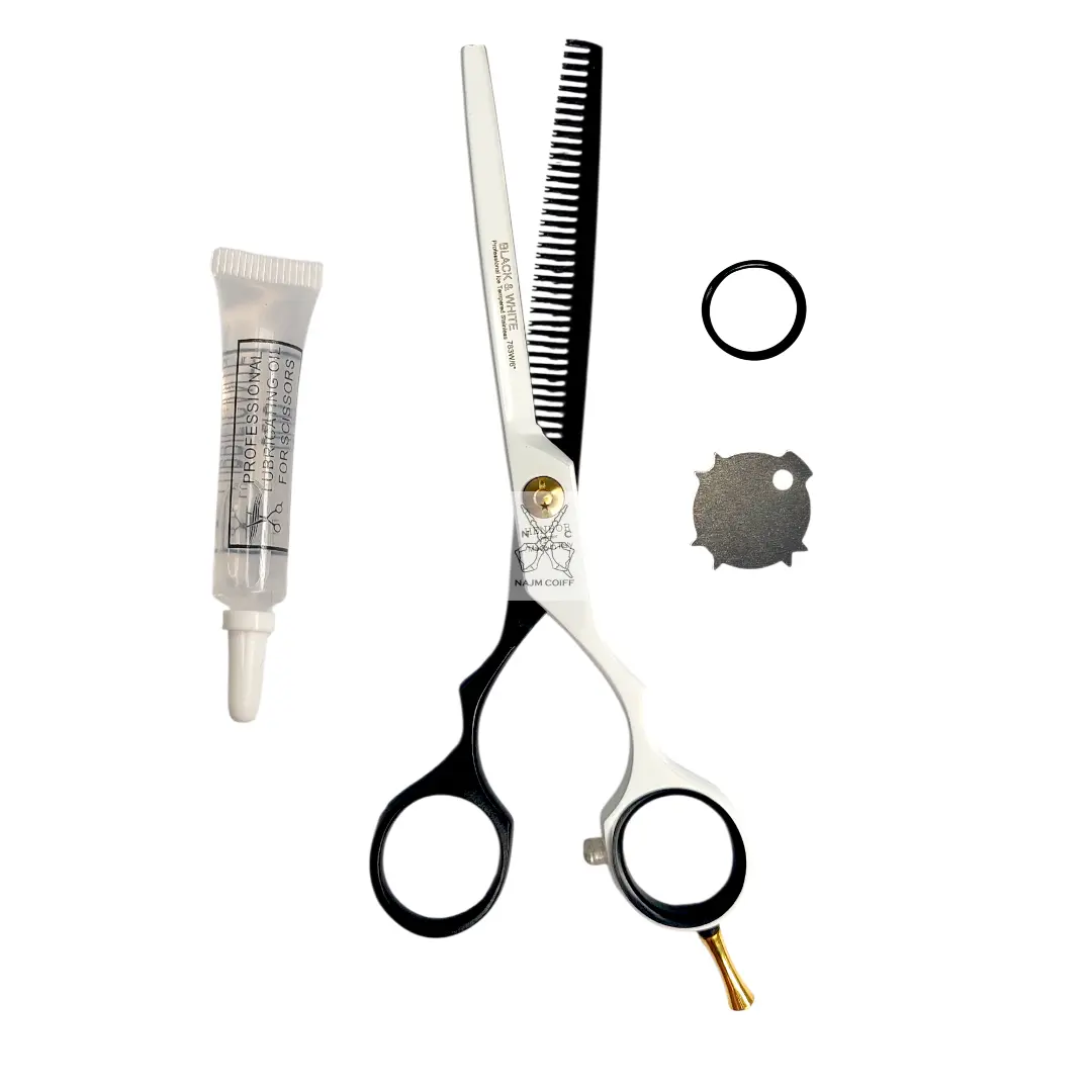 Ciseau henbor  effilet noir et blanc BLIDI