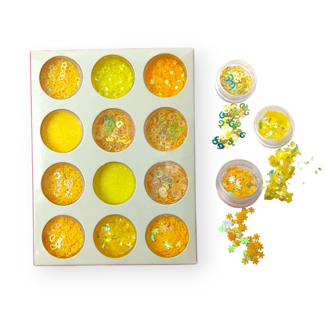 Decoration 12pcs JAUNE 1556-1