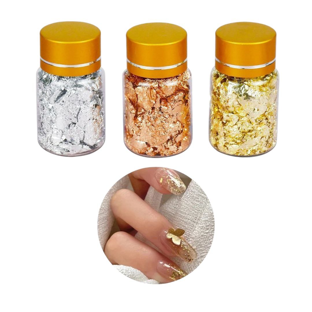 Decoration Feuille Dore 3 Bouteilles