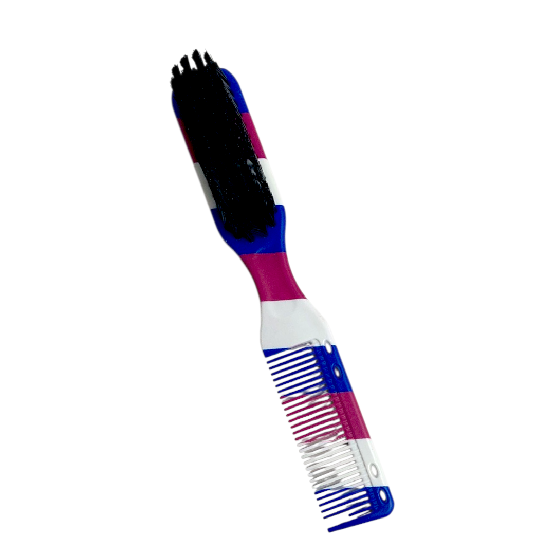 peigne brosse 2en1  bleu  et rose