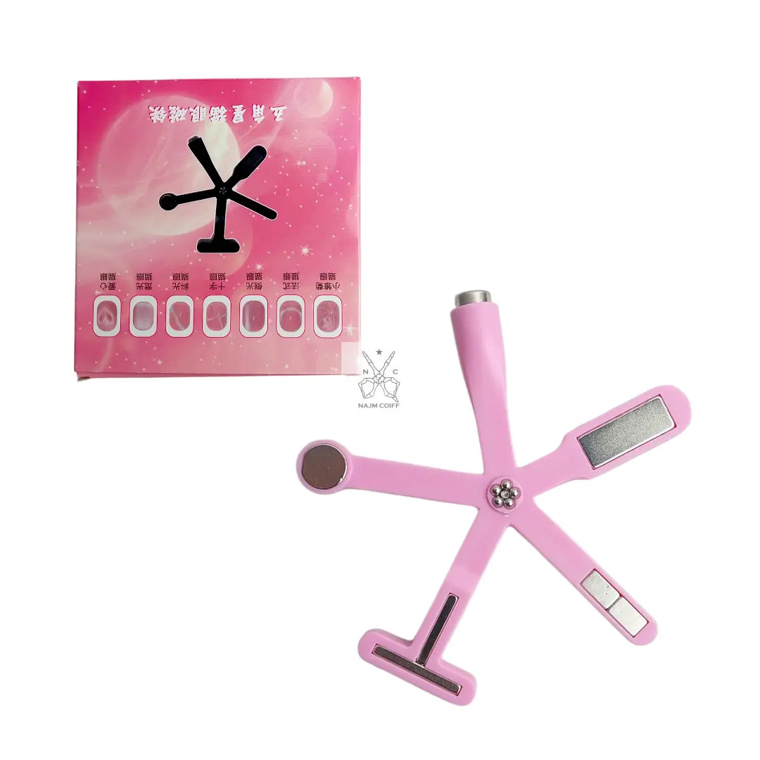 Baguette magnétique multi tête rose najmcoiff