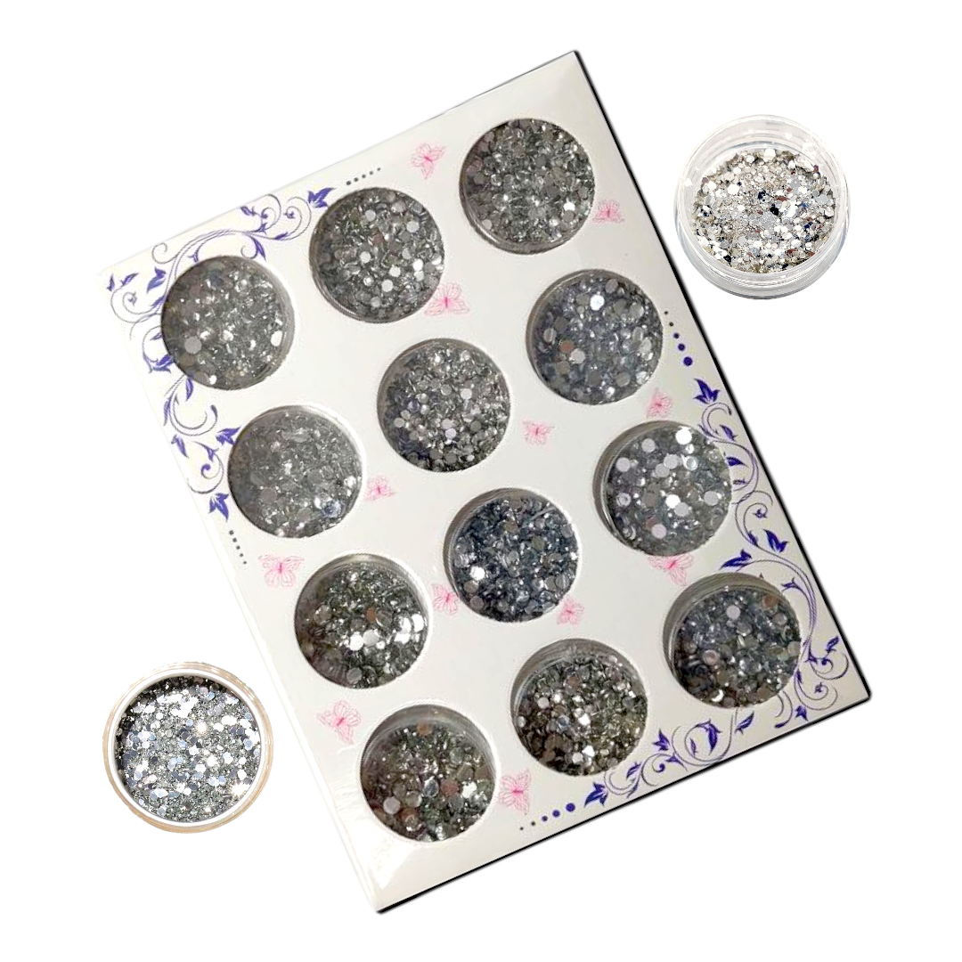 Decoration Des Ongles 12pcs gris